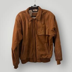 Vintage Marlboro Adventure Leather Jacket Medium Map Lining Coyote Bluff 90s